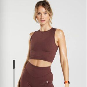 Gymshark Maroon Seamless Midi Tank, Size X-Small